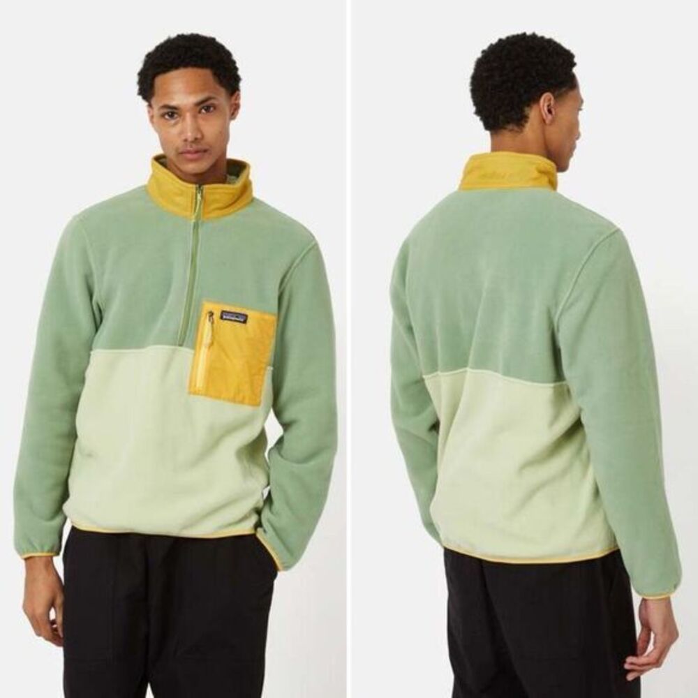 Patagonia Microdini Fleece 1/2 Zip in Salvia Green Size M